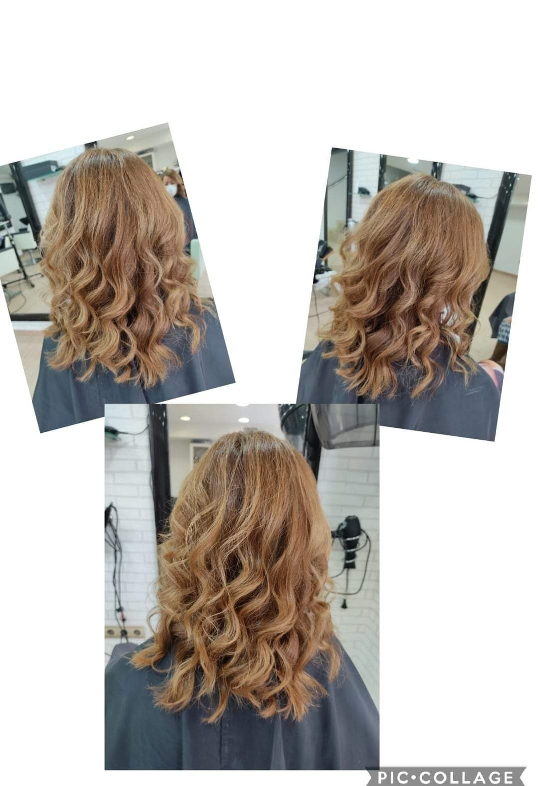 Cabello con ondas suaves y volumen en el salón de peluquería en Vélez-Málaga.